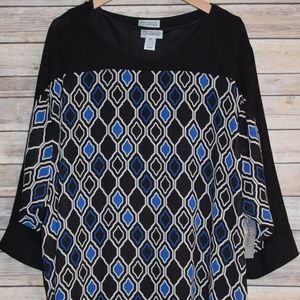 Catherines Geometric Long Tunic Dress 2X HW1468